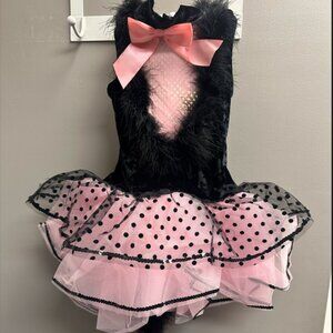 Black and pink cat dance costume jazz tap